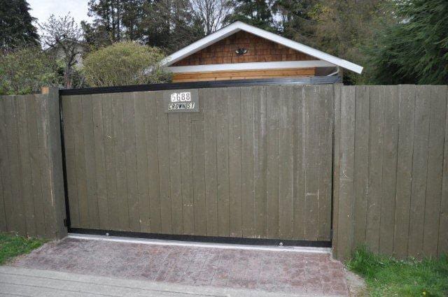 Wooden privacy gate at 688 Crown Street