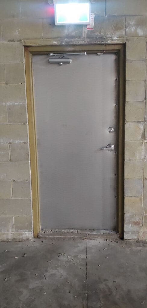 Gray door